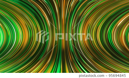3D rendering of an abstract panoramic neon background with glowing rays 95694845