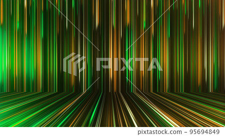 3D rendering of an abstract panoramic neon background with glowing rays 3D rendering of an abstract panoramic neon background with glowing rays 95694849