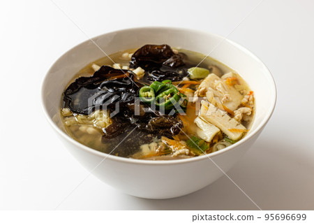 white champon soup on white background 95696699