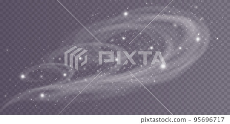Winter blizzard with sparkles of snow on a transparent background, cold winter wind, cold. Christmas night, holiday illustration. Winter blizzard with sparkles of snow on a transparent background, cold winter wind, cold. Christmas night, holiday illustration. 95696717