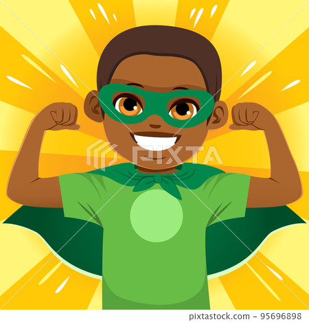 Green Super Hero Boy 95696898
