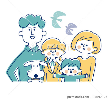 Happy family illustration Happy family illustration 95697124