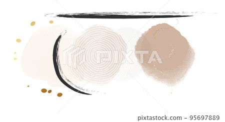 Abstract circles vector background, watercolor shape round paints. Blush ivory beige gold texture Abstract circles vector background, watercolor shape round paints. Blush ivory beige gold texture 95697889