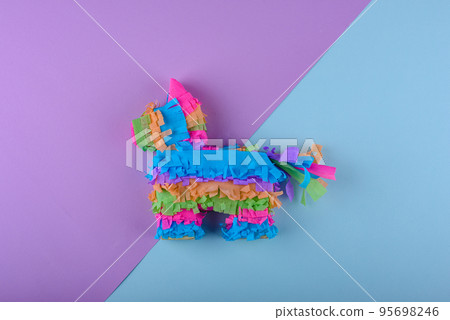 Traditional Mexican pinata in shape of donkey 95698246