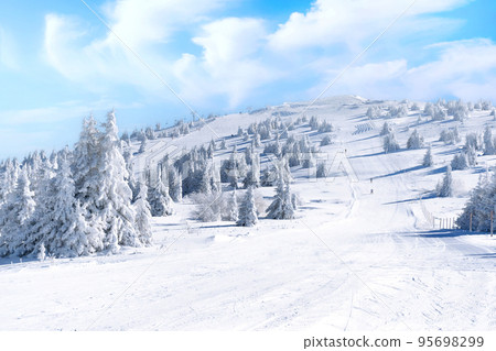 Panorama of ski slope in Kopaonik, Serbia 95698299