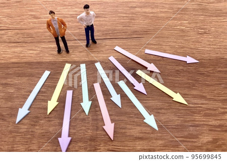 A man who is lost in front of a choice Decides a course A man who is lost in front of a choice Decides a course 95699845