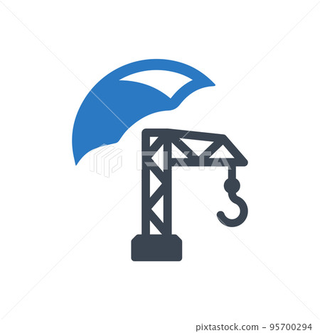 Construction insurance icon 95700294