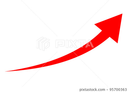 Arrow that rises to the right 95700363
