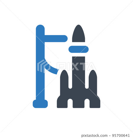 Rocket mission startup icon 95700641