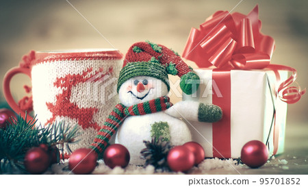 Christmas card. Christmas mug and cute gifts . Christmas card. Christmas mug and cute gifts . 95701852