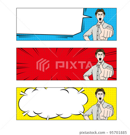 美國漫畫觸摸的白種人手指 95701885