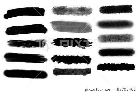 Set of stroke paintbrush abstract. Design for element on transparent background Set of stroke paintbrush abstract. Design for element on transparent background 95702463