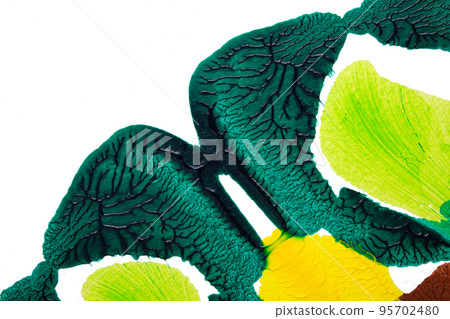 green yellow and brown abstract acrylic painting color texture on white paper background by using rorschach inkblot method green yellow and brown abstract acrylic painting color texture on white paper background by using rorschach inkblot method 95702480