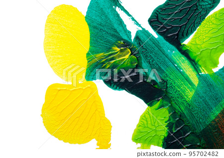 green yellow and brown abstract acrylic painting color texture on white paper background by using rorschach inkblot method green yellow and brown abstract acrylic painting color texture on white paper background by using rorschach inkblot method 95702482