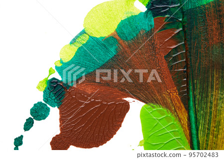 green yellow and brown abstract acrylic painting color texture on white paper background by using rorschach inkblot method green yellow and brown abstract acrylic painting color texture on white paper background by using rorschach inkblot method 95702483