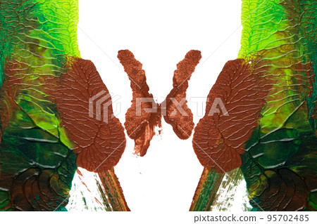 green yellow and brown abstract acrylic painting color texture on white paper background by using rorschach inkblot method green yellow and brown abstract acrylic painting color texture on white paper background by using rorschach inkblot method 95702485