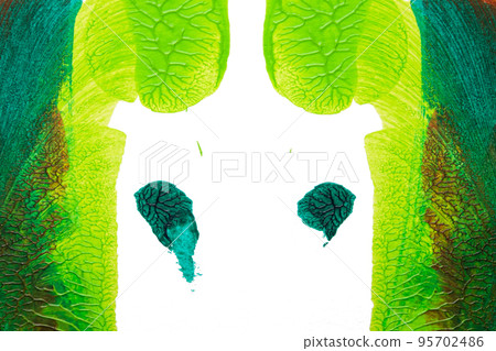 green yellow and brown abstract acrylic painting color texture on white paper background by using rorschach inkblot method green yellow and brown abstract acrylic painting color texture on white paper background by using rorschach inkblot method 95702486