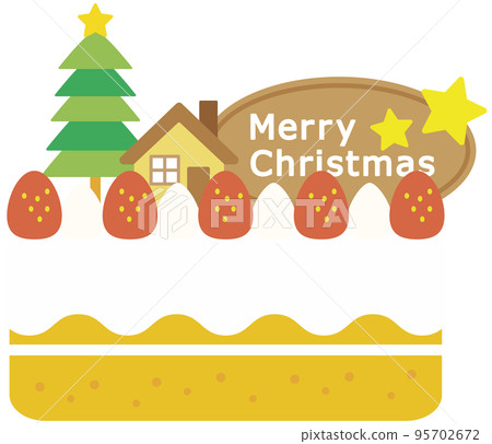 簡單可愛的草莓聖誕蛋糕 95702672