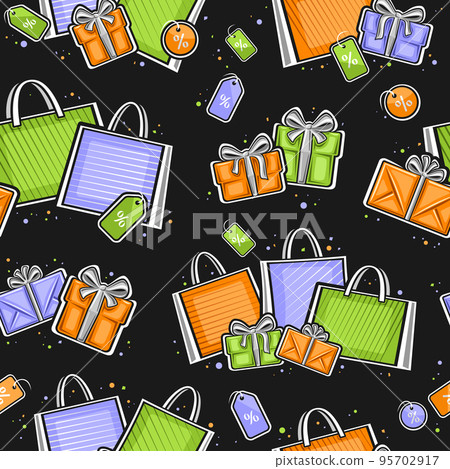 Vector Shopping seamless pattern Vector Shopping seamless pattern 95702917