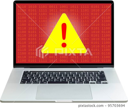 筆記本電腦警告屏幕 95703694