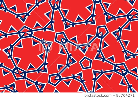 Geometric pattern in the colors of the national flag of Norway. The colors of Norway. 95704271