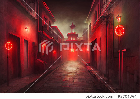 Spooky house or witch hut 95704364