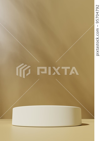 Vertical image of scene with a podium for product presentation, 3d rendering 95704792