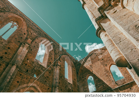 Abbey of San Galgano in the Province of Siena, Tuscany, Italy. Abbey of San Galgano in the Province of Siena, Tuscany, Italy. 95704930