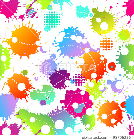 Seamless pattern colored blots. Vector illustration 95706226