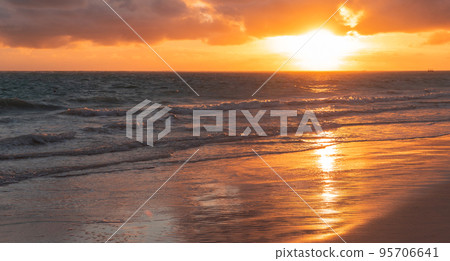 Sunrise with colorful tropical sky. Dominican Republic landscape Sunrise with colorful tropical sky. Dominican Republic landscape 95706641