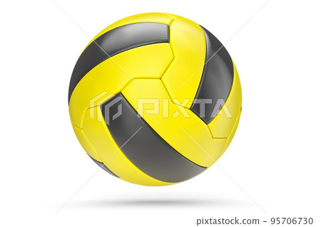 Yellow soccer or football ball isolated on white background 95706730