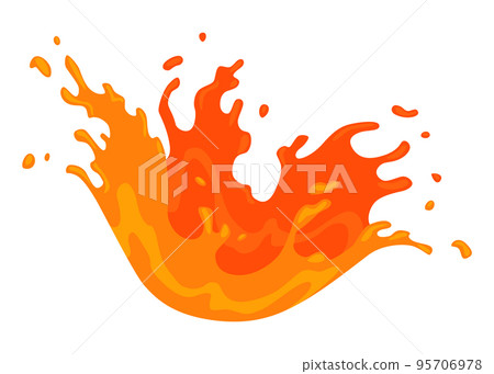 Squirt splashe. Colourful flowing spattering. Splattered pure juice or liquid. Drops with abstract forms of wave. Cartoon illustration with color water splash Squirt splashe. Colourful flowing spattering. Splattered pure juice or liquid. Drops with abstract forms of wave. Cartoon illustration with color water splash 95706978