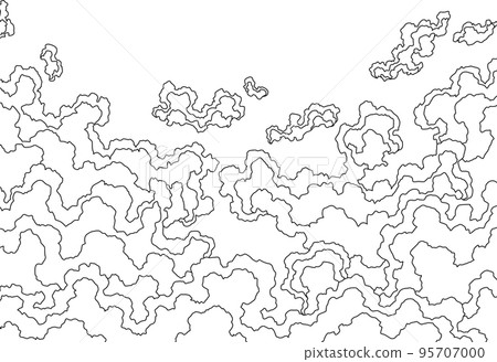 Sketch of sky clouds. Morning or evening landscape with clouds. Heaven skies background with lens effect 95707000