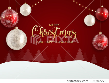 Merry Christmas and Happy New Year Holiday Background. Vector Illustration Merry Christmas and Happy New Year Holiday Background. Vector Illustration 95707279