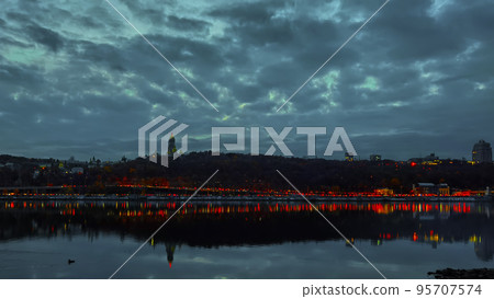 Power cuts in Kyiv after fresh missiles attacks on grid by Russia. October 2022 95707574