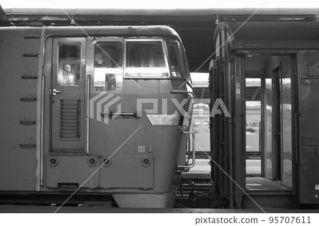 Railway, JNR, JR train, locomotive, DD54, DL, Fukuchiyama locomotive depot, Fukuchiyama line, Osaka 95707611