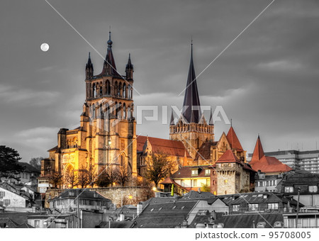 Cathedral Notre Dame of Lausanne, Switzerland, HDR Cathedral Notre Dame of Lausanne, Switzerland, HDR 95708005