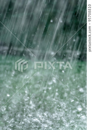 Background material ・ Image of rainy season and heavy rain 95708810