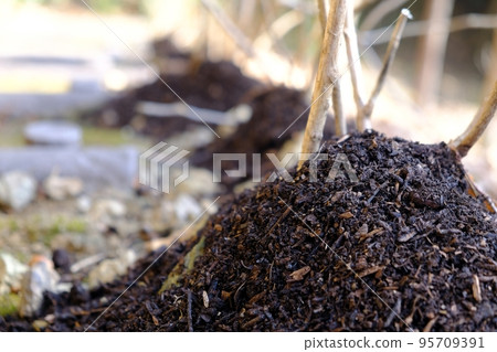 Park compost mulching Park compost mulching 95709391