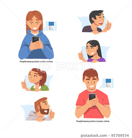 People Characters Leaving Positive Review Online Showing Adoration with Thumb Up in Speech Bubble Vector Set People Characters Leaving Positive Review Online Showing Adoration with Thumb Up in Speech Bubble Vector Set 95709554