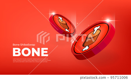 Bone ShibaSwap BONE coin cryptocurrency Stock Illustration