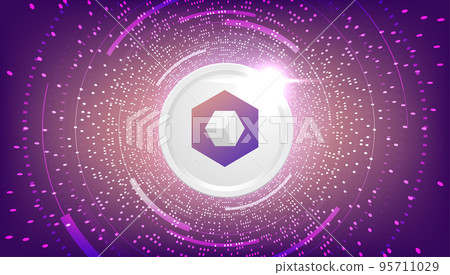 LUKSO Token (LYXE) coin cryptocurrency concept banner background. LUKSO Token (LYXE) coin cryptocurrency concept banner background. 95711029