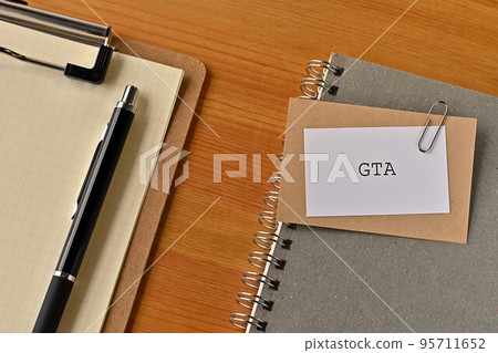 Piece of paper with GTA written on it Piece of paper with GTA written on it 95711652