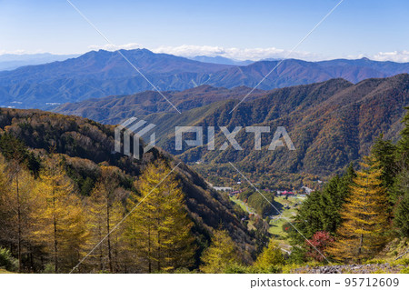 從秋色的奧白根山看上州穗高山 / 群馬縣利根縣 從秋色的奧白根山看上州穗高山 / 群馬縣利根縣 95712609