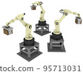 Industrial robots for transporting materials used in factories and warehouses 95713031