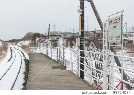 日本最東端的東根室站（冬季北海道） 95714084