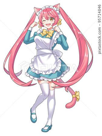 Nekomimi 女僕插畫眨眼 95714846