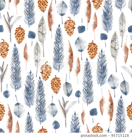 Watercolor seamless pattern, Christmas textile and wrapping paper decoration. Winter holiday decor. New Year illustration. Polygraphy decoration, textile and wrapping paper design. Watercolor seamless pattern, Christmas textile and wrapping paper decoration. Winter holiday decor. New Year illustration. Polygraphy decoration, textile and wrapping paper design. 95715128