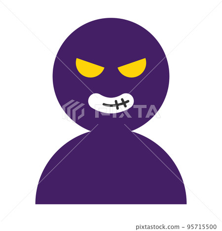 Vector illustration of a simple and cute villain 95715500