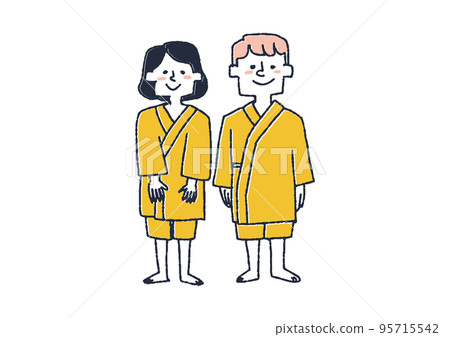 一男一女換上基岩浴衣 95715542